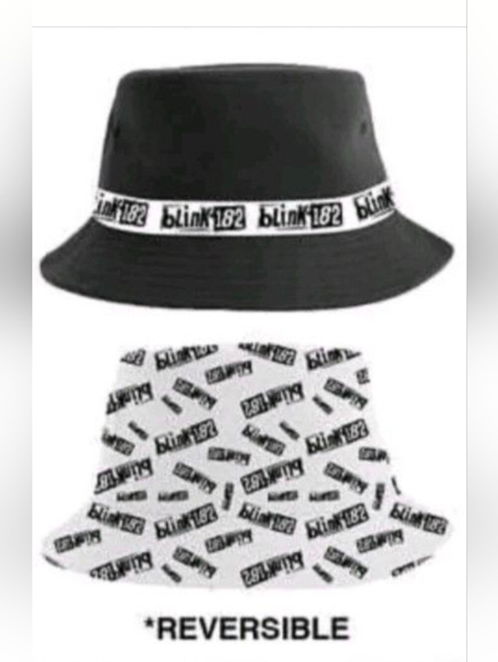Blink-182 Reversible Bucket Hat - Black/White
